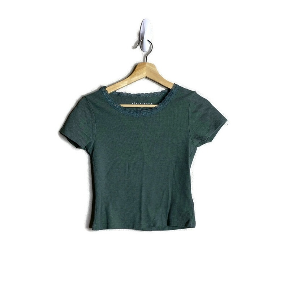 Aeropostale Short Sleeve Crop Top MEDIUM